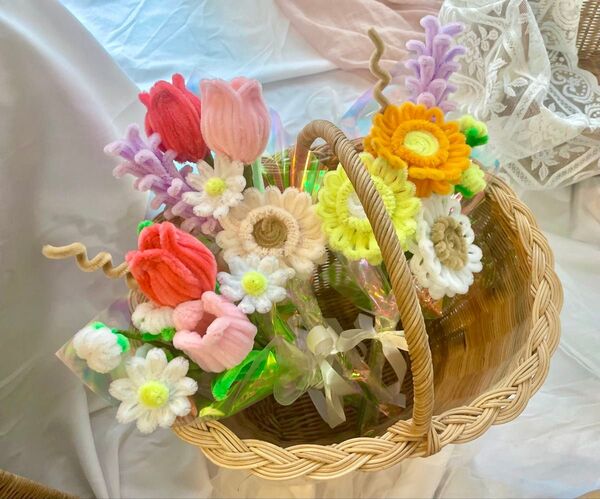 モールフラワー ハンドメイド オーダー 父の日 ギフト ブーケ 誕生日 推し活 推しカラー