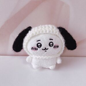 垂れ耳帽子 ちいかわ お座りぬいぐるみ 服 ハンドメイド 編み物 被り物 帽子