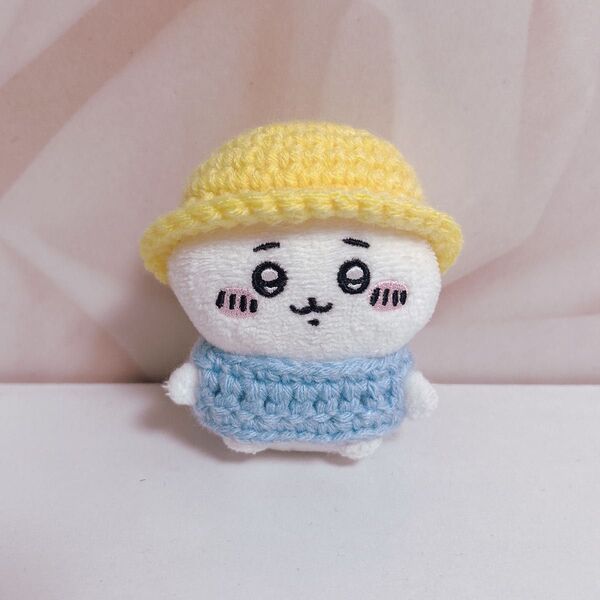 ちいかわ ぬいぐるみ ハンドメイド お座りぬいぐるみ ぬい服 幼稚園 帽子 コスチューム 編み物 ぬい撮り