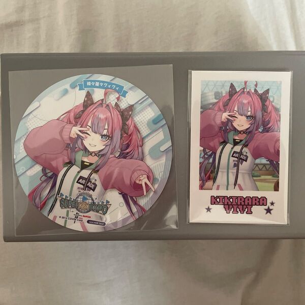 綺々羅々ヴィヴィ FLOWGLOW ホロライブEXPOコースター&チェキ風カードセット