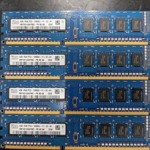 デスクトップPC用メモリSKHynix PC3-12800U 4GBx4枚