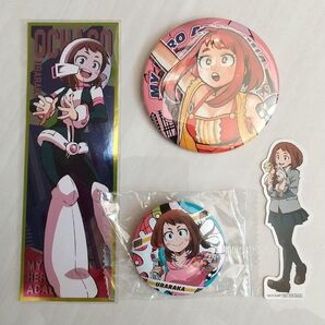 僕のヒーローアカデミア 麗日お茶子 缶バッジ ステッカー