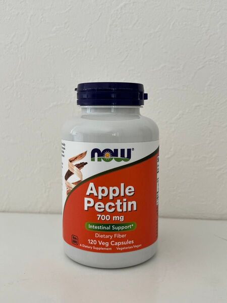 アップルペクチン 水溶性食物繊維 700mg 120粒 (ポリフェノール カリウム 便秘対策)Now Foods