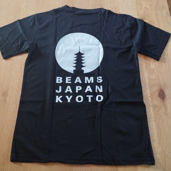 新品 BEAMS ロゴ バックプリント コットンTシャツ L