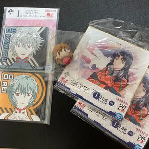 エヴァ 一番くじ 色紙 ちょこのっこ ラバーコースター 5点