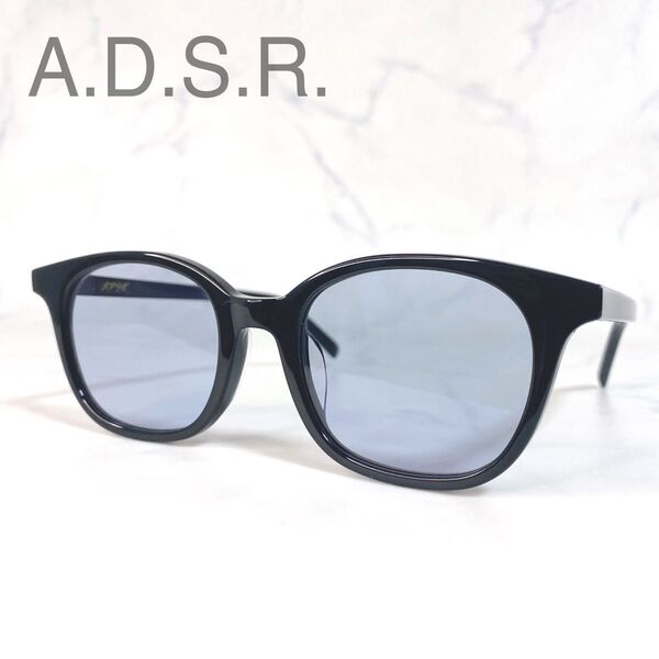 A.D.S.R. MONK 01 HAND MADA ブルーレンズ タキマキ サングラス ライトカラー ライトブルー ブラック