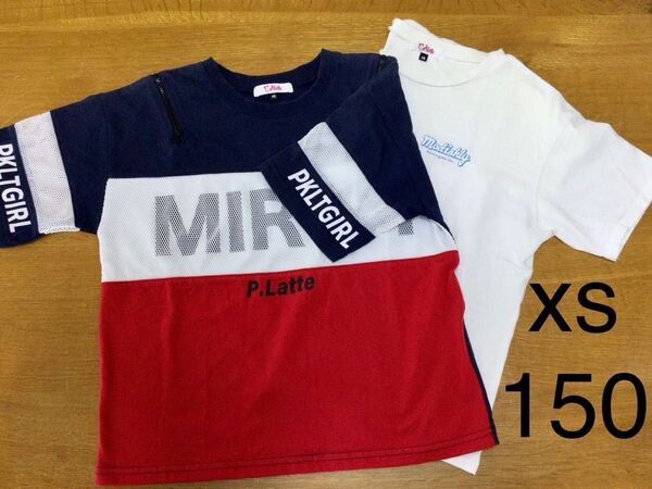 ピンクラテ 半袖 Tシャツ XS/150 ファスナー 2WAY