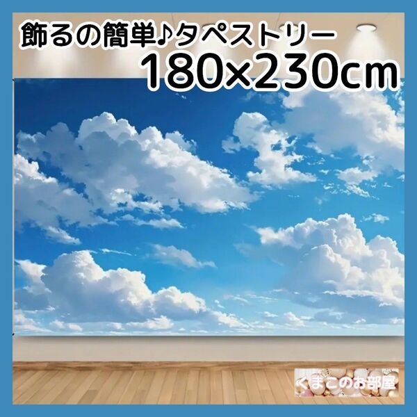 【特大】 青空 タペストリー 180×230 背景布 インテリア 42