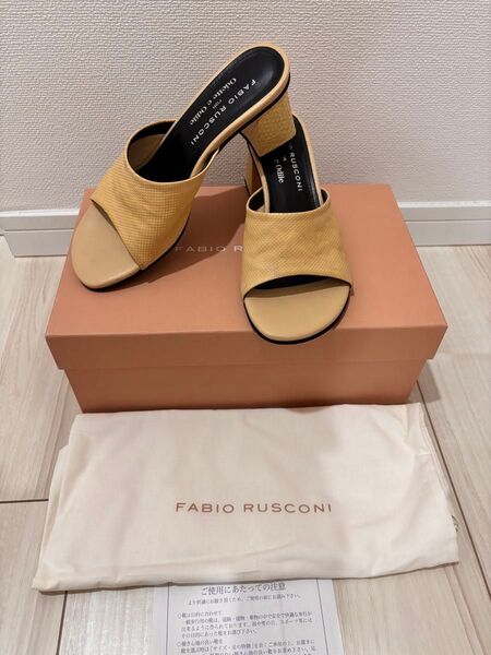 FABIO RUSCONI サンダル イエロー 36サイズ 23.0cm