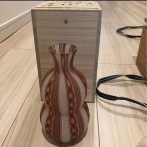 藤田喬平さん 徳利 赤 高さ約14cm