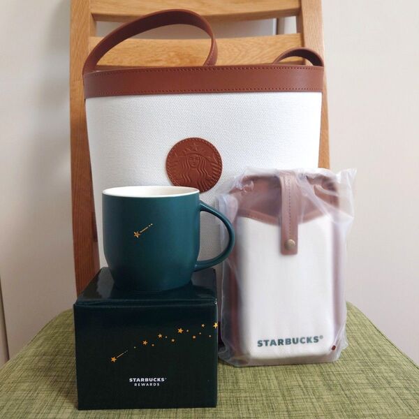 STARBUCKS マイカスタマイズジャーニー カフェバッグ パスケース rewards限定 スターマグ