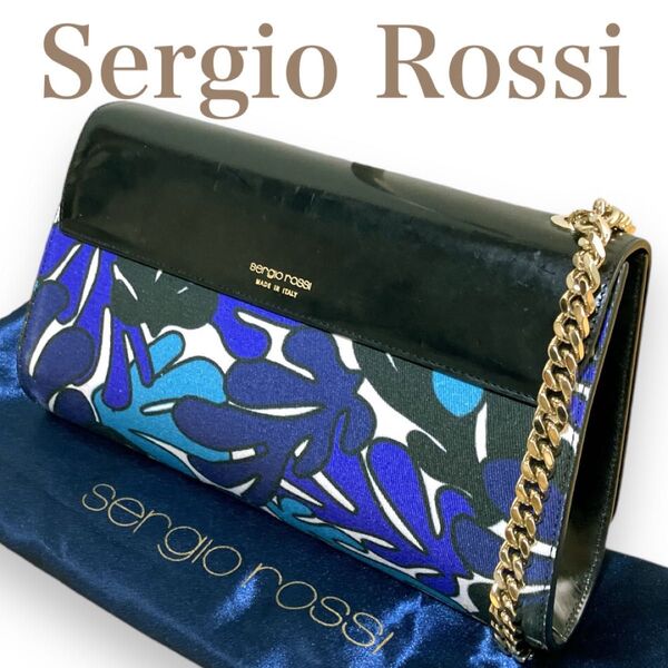 Sergio Rossi セルジオロッシ イタリア製 PARADAISE MATISSE クラッチバッグ