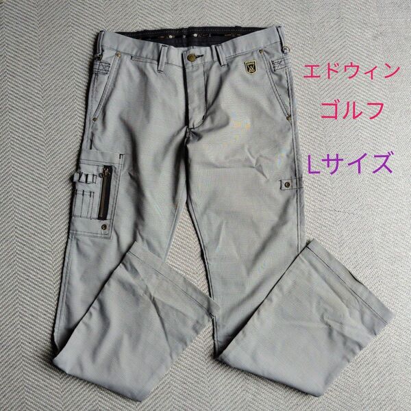 EDWIN GOLF チェック柄カーゴパンツ