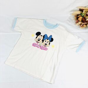 新品 Littc リトシー 110サイズ ミッキー&ミニー フェイス柄 Tシャツ