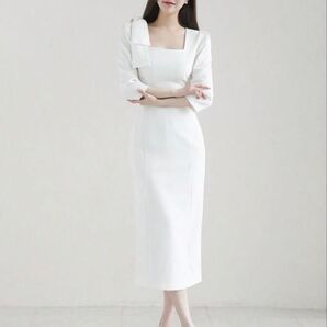 リボンスリムフィットドレス