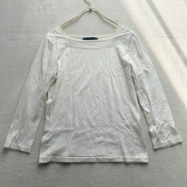 RALPH RL LAUREN アイボリー カットソー シルク混 レディース M ラルフローレン インパクト21 Tシャツ ロンT
