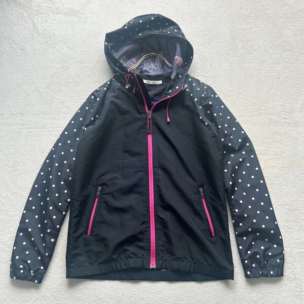 ROXY ロキシー S ドット ジップ パーカー ジャケット スポーツ サーフ メッシュ クイックシルバー フード