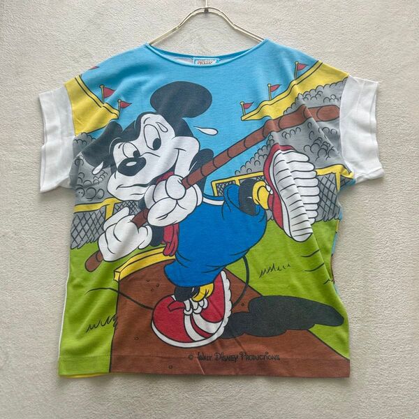 SUNDAY COMICS 半袖プルオーバー トップス Tシャツ 総柄 ディズニー Sサイズ