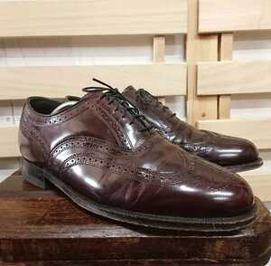 美品☆フローシャイム インペリアル ウイングチップ ビジネスシューズ ブラウン系 メンズ 9 Florsheim