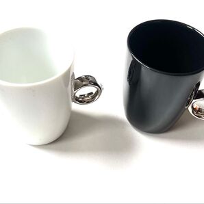 Floyd Cup Ring / White Silver 白&黒ペアーカップ