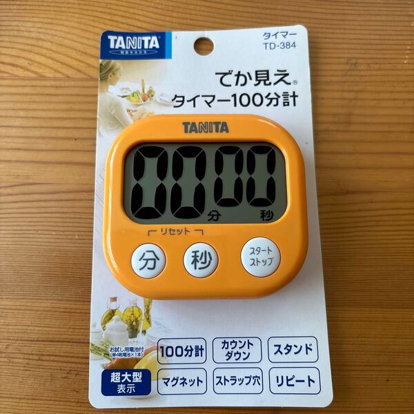 タニタ デジタルタイマー オレンジ キッチンタイマー