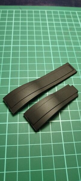 高品質 ロレックス対応 20mmブラックラバーベルト