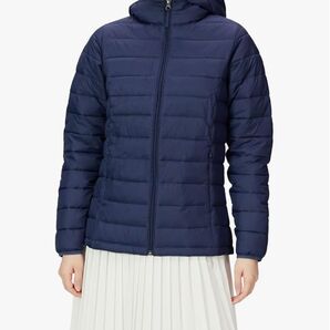 Amazon Essentials パファージャケット フード付き ジップアップ レディース ネイビー