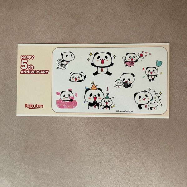 楽天 5th anniversary ステッカー シール