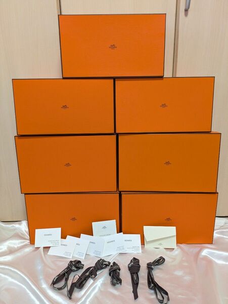 エルメス HERMES 空箱 7箱 まとめ売り 保存箱 化粧箱 空き箱 箱のみ 付属品 リボン