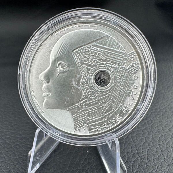 銀貨 チャド 2025年 AI(人工知能) 純銀 1オンス 1oz 特殊枠付き 3万枚限定 コインカプセル付き