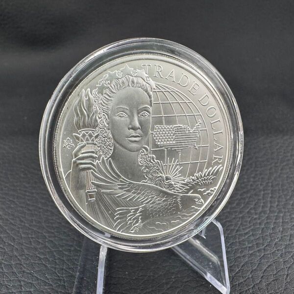 銀貨 セントヘレナ トレードダラー 現代版 アメリカ 貿易銀 2023年 1オンス 1oz 純銀 コインカプセル付き