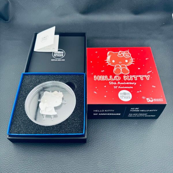 銀貨 サンリオ ハローキティ キティちゃん 50周年記念 プルーフ + 大型立体 2024年 フランス 保証書付き 5000枚限定