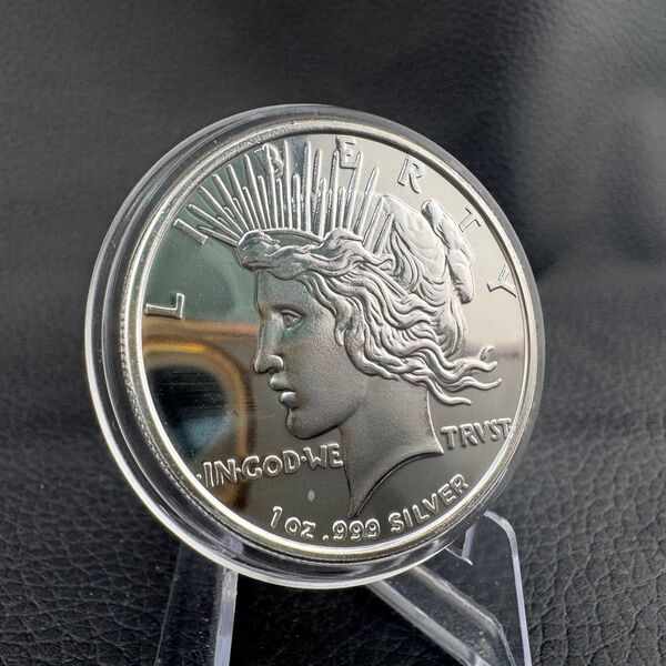銀貨 米銀貨の歴史 ピースダラー リストライク 1オンス 1oz 純銀 シルバーラウンド アクリルコインカプセル付き