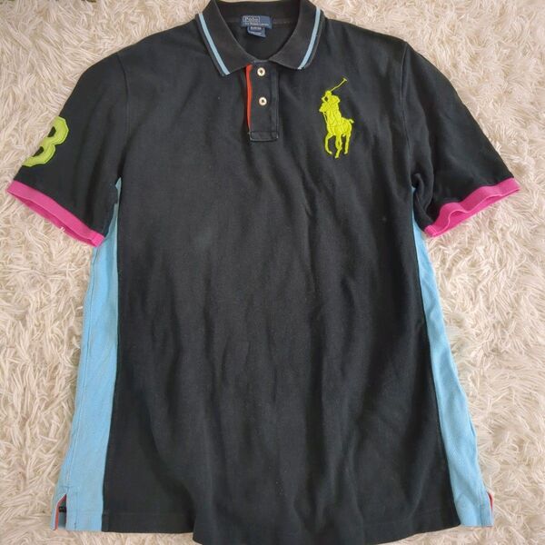 Polo by Ralph Lauren ポロシャツ ワンポイント デカロゴ刺繍 半袖ポロシャツ ビッグポニー XL