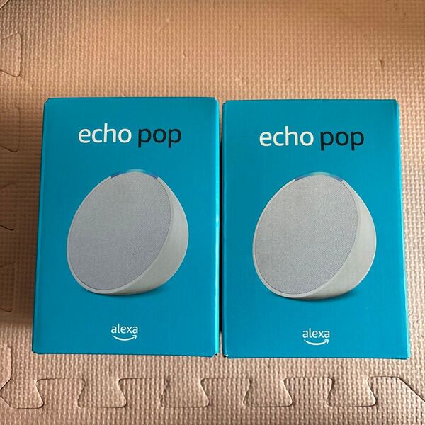 【新品未開封】コンパクトスマートスピーカー with Alexa Echo Pop グレーシャーホワイト 2個セット