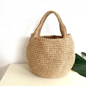 麻紐バッグ ころころバッグa-63 ハンドメイド