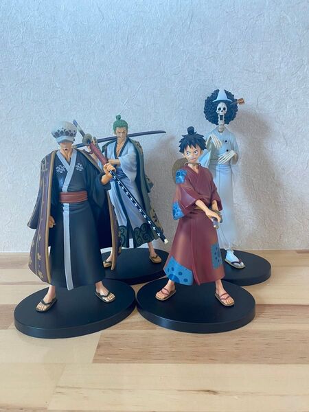 ワンピース ONE PIECE フィギュア ゾロ十郎 ルフィ太郎 ホネ吉 ロー 4体 ワノ国 ルフィ ゾロ ブルック