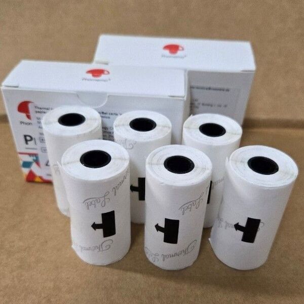 phomemo m02 pro ラベル 用紙 6ロール 3.5m 53mm 感熱式粘着紙 ミニプリンター用