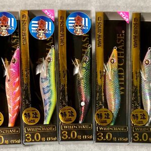スクイッドマニア エギマニアックス 烏賊スタイル特注 ワイルドチェイス3.0号 未使用ノーマル5個セット