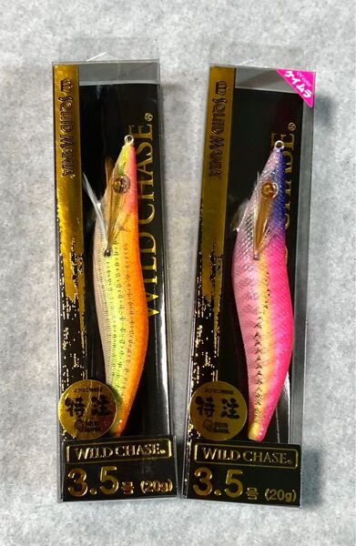 スクイッドマニア ワイルドチェイス3.5号 未使用2ヶセット バニーピーチ 夏みかんベイト