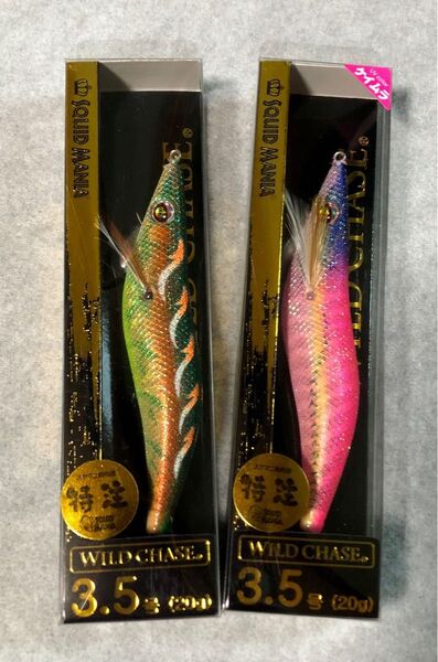 スクイッドマニア ワイルドチェイス3.5号 未使用2ヶセット バニーピーチ シャイニーグリーン
