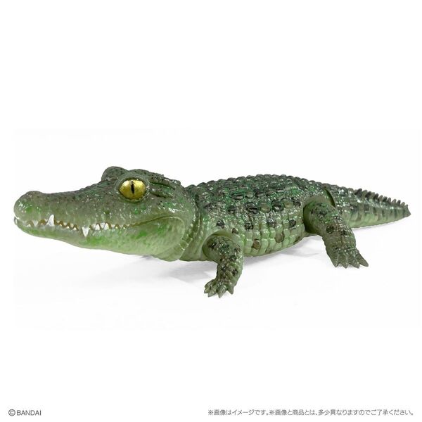 いきもの大図鑑レプティ ワニ ナイルワニ(グリーン) カプセルトイ ガチャ ミニフィギュア