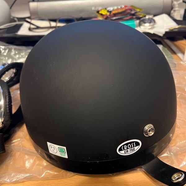 リード工業(LEAD) バイクヘルメット ハーフ CR-750 ビンテージ マットブラック フリー 57~60cm未満 ほぼ新品