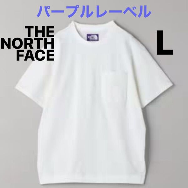 THE NORTH FACE ノースフェイス パープルレーベ ナナミカ tシャツ メンズ Lサイズ 白 ホワイト