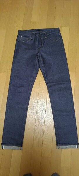 美品 ユニクロ UNIQLO ジーンズ セルビッジ 濃紺 セルビッチ デニム