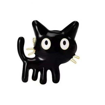 ブローチ 黒猫 ネコ ねこ エナメルブローチ かわいい 可愛い アクセサリーピン
