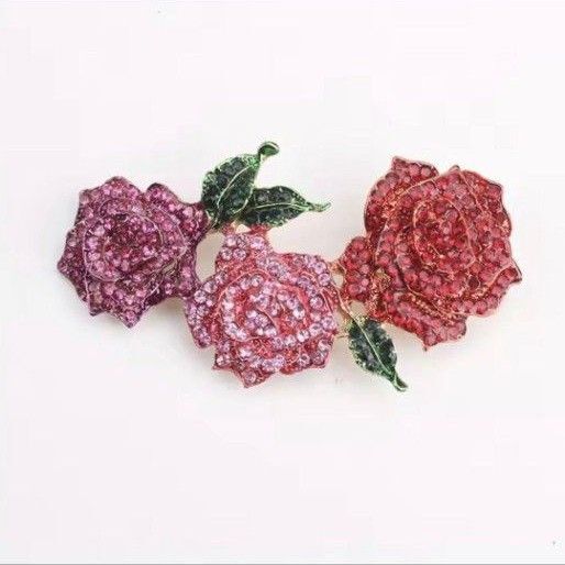 ブローチ ペンダントトップ 薔薇 バラ ばら ジルコニア 豪華 ゴージャス
