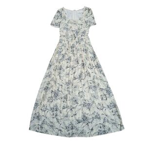 トゥデイフル ジョーゼットパターンドレス ロングワンピース マキシ丈 花柄 M