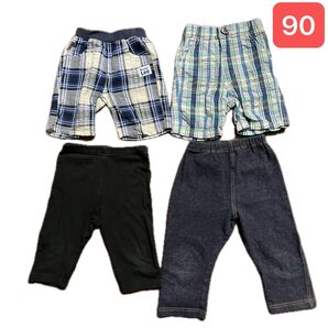 #42 夏パンツ サイズ90 4点セット売り LEEハーフパンツ