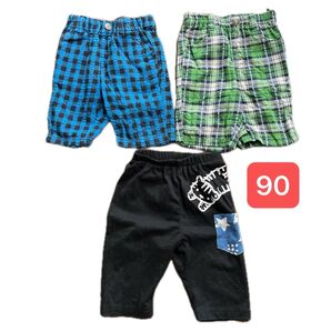 #40 ハーフパンツ サイズ90 3点セット売り 夏パンツ
